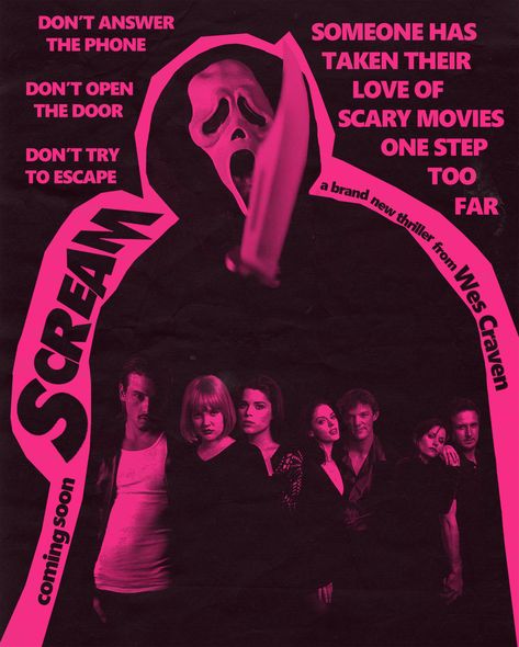 Scream Movie Poster, Scream 1996, Catty Noir, Horror Movie Icons, The Scream, Scream Movie, I Love Cinema, Horror Posters, Retro Horror