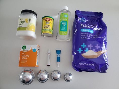 DIY Bath Bomb ingredients