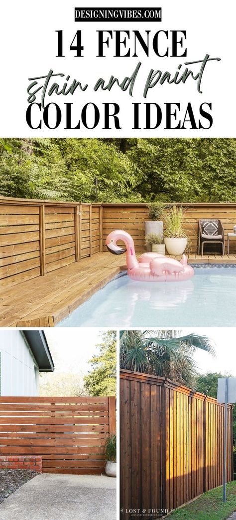 Fence Color Ideas, Cedar Fence Stain, Garden Simple Ideas, Exterior Wood Stain Colors, Painted Wood Fence, Staining Wood Fence, Outdoor Wood Stain, Exterior Stain Colors, Fence Paint Colours