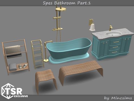 Sims 4 Shower Cc Patreon, Mint Bathroom, Turquoise Bathroom, Colored Sinks, Blue Bathroom Tile, Toilet Shelves, The Sims 4 Pc, Shower Bench, Double Sink Bathroom