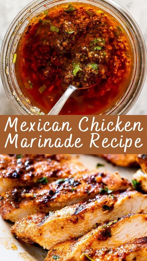 Mexican Chicken Marinade Recipe A good marinade can transform a simple chicken dish into a flavorful masterpiece. If you’re looking to add a zesty, tangy, and slightly spicy kick to your chicken, then a Mexican chicken marinade is the way to go. This marinade is perfect for grilling, baking, or even pan-frying, and it brings […] Homemade Chicken Marinade, Spicy Chicken Marinades, Mexican Chicken Marinade, Mexican Grilled Chicken, Pollo Tropical, Fajita Marinade, Grilled Chicken Marinade, Mexican Chicken Recipes, Chicken Marinade Recipes