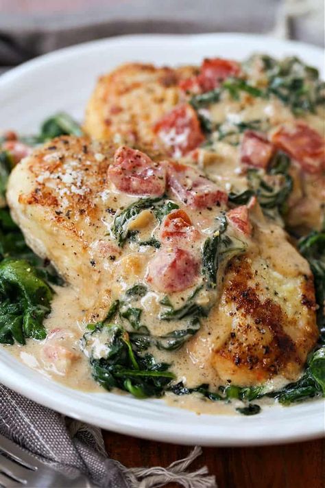 Chicken Florentine Pasta, Chicken Florentine Recipe, Florentine Recipe, Dinner Suggestions, Florentines Recipe, Cheesecake Cookie, Pan Seared Chicken Breast, Night Dinner Recipes, Chicken Florentine