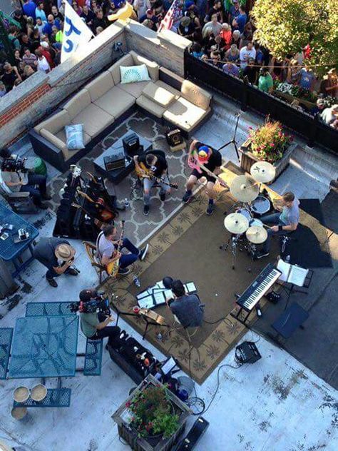 Acoustic Rooftop Jam Session Aug 19, 2016 before Wrigley Night 1 Chicago Bars, Pearl Jam Eddie Vedder, Jam Session, Music Is My Escape, Eddie Vedder, Our Town, Sports Bar, Pearl Jam, Rooftop Bar