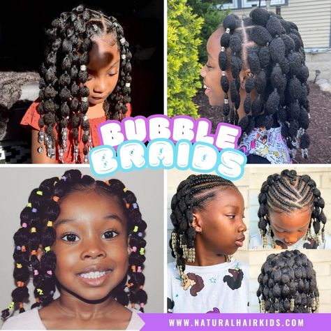 It’s #featurefriday! If you haven’t guessed already, we’ve been loving #bubblebraids! Not only are they easy to style, they also last long and look adorable. Check out our favorite bubble braid hairstyles of the week. #naturalhairkids #naturalhairblogger #kidshairstyles #protectivestyles Bubble Braid Hairstyles Kids, Kids Bubble Braid, Easy Braided Hairstyles For Kids, Bubble Hairstyle, Bubble Braid Hairstyles, Children Hairstyles, Easy Toddler Hairstyles, Bubble Braid, Kid Hair