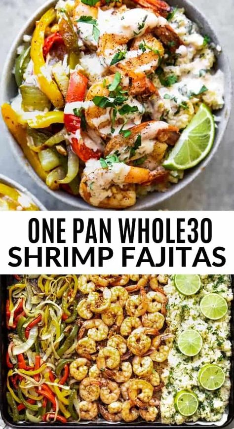 Shrimp Fajitas Recipe, Easy Paleo Dinner Recipes, Paleo Menu, Skillet Shrimp, Pan Shrimp, Ranch Sauce, Paleo Snack, Fajitas Recipe, Shrimp Fajitas