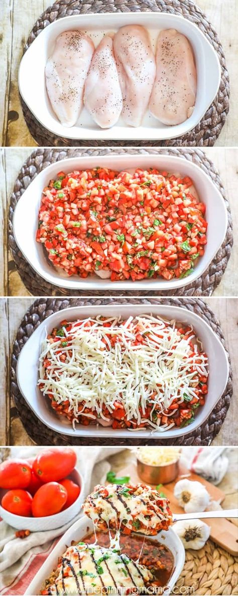 Nightly Meals, Bruschetta Chicken Bake, Chicken Bruschetta Bake, Recipes Kale, How To Make Bruschetta, Recipes Tofu, Recipes Spaghetti, Eggnog Recipes, Recipes Spinach