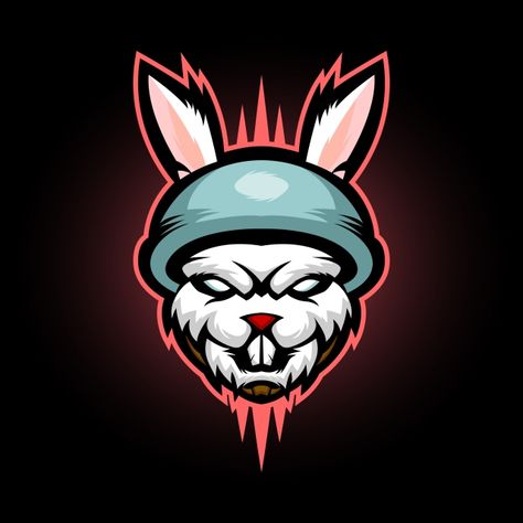 Rabbit Soldier E Sports Logo Gaming Mascot Or Twitch Profile Logo Rabbit, Rabbit Vector, Florist Logo, Sacred Geometric, Esports Logo, Sports Logo Design, Game Logo Design, Gaming Logo, Logo Bundle