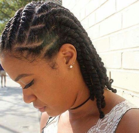 Many African American women love experimenting with their hair and rocking the latest styles. I am one of those women. I have adorned my… Natural Hair Flat Twist, Flat Twist Hairstyles, Cabello Afro Natural, Twisted Hair, Protective Hairstyles For Natural Hair, African Hair Braiding Styles, Natural Hair Twists, Hair Twist Styles, Flat Twist