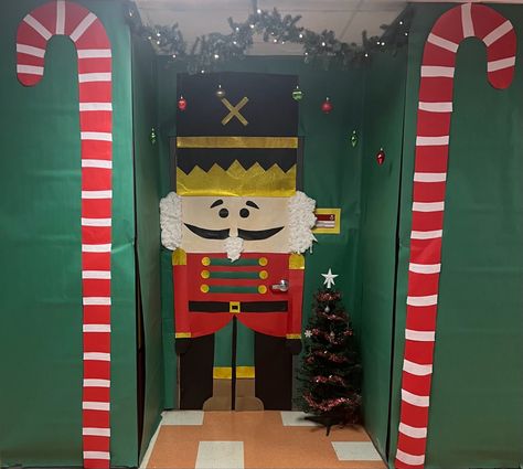 Door decorating competition Christmas Theme Door Decorating Contest, Nutcracker Classroom Door, Winter Door Decorations Classroom, Door Decorations Classroom Christmas, Christmas Door Decorating Contest, Winter Door Decorations, Christmas Door Decoration, Door Decorating Contest, Fun Office