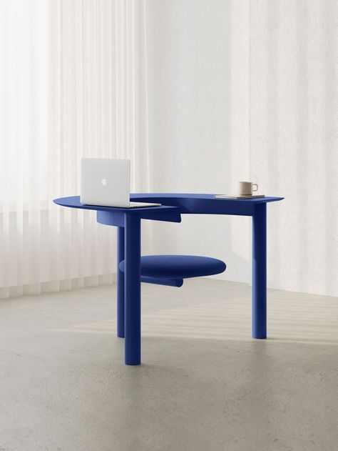 Public Furniture, Upcycle Chair, Individual Space, Being Productive, Blue Desk, Aluminum Chairs, Workspace Design, Contract Furniture, Swivel Seating