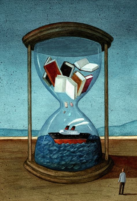 Hourglass Illustration, Hourglass Drawing, Surreal Art Painting, Surreal Collage Art, Surealism Art, Education Poster Design, Sand Clock, Clock Painting, Surreal Collage