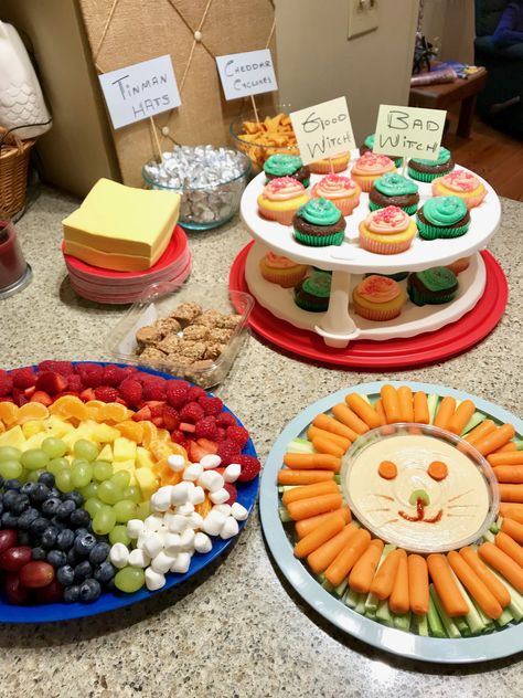 Wizard Of Oz Themed Party Food, Wicked Party Food, Wizard Of Oz Paper Crafts, Wizard Of Oz First Birthday, Wizard Of Oz Themed Snacks, Wizard Of Oz Snack Ideas, Wizard Of Oz First Birthday Party, The Wizard Of Oz Party, Wizard Of Oz Food Ideas Themed Parties