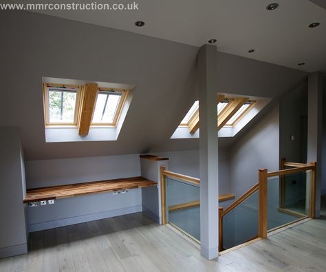 Loft Conversion Bedroom Ideas, Dorma Loft Conversion, Dome Skylight, Skylight Bedroom, Loft Conversion Ideas, Small Loft Spaces, New Yorker Loft, Stairs Interior, Small Attic Room