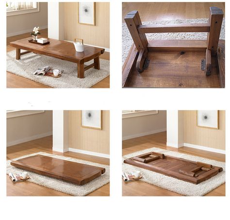 Japanese Floor Seating, Foldable Coffee Table, Japanese Dining Table, Floor Seating Living Room, Wood Folding Table, Table Foldable, Asian Furniture, Japanese Furniture, Low Coffee Table