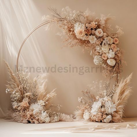 Floral Backdrop Ideas, Floral Ring Backdrop, Ring Backdrop, Boho Wedding Backdrop, Backdrop Floral, Boho Backdrop, Maternity Shoots, Dream Wedding Decorations, Romantic Boho