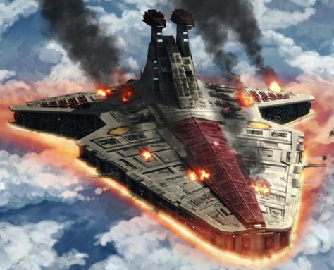 Venator-Class Star Destroyer (STAR WARS: THE CLONE WARS) Star Wars Venator, Star Wars Photos, Jedi General, Star Wars Spaceships, Star Wars The Clone Wars, Capital Ship, Star Wars Books, Star Wars Vehicles, Galactic Republic