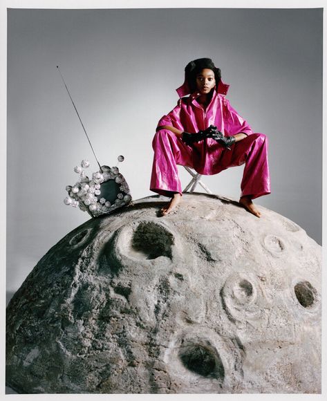 Olivia Anakwe Awaits Her Moon Shoot by Marcin Kempski as Mixte FW 2019 Says 'Bye' — Anne of Carversville Moon Fashion Editorial, Moon Editorial, Space Fashion, Shoot The Moon, Alfred Stieglitz, Futuristic Fashion, Fashion Story, Fashion Photoshoot, To The Moon