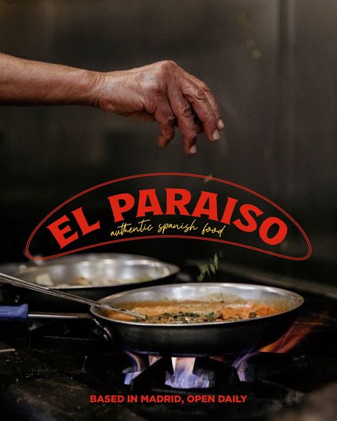 Introducing El Paraíso, El Paraíso is a Spanish restaurant that offers a diverse menu of classic dishes made from fresh, high-quality ingredients From tapas and paellas to seafood and desserts, They aim to deliver an authentic Spanish dining experience. #dbelparaíso #designerbriefs #graphicdesignchallenge #logo #brandingchallenge #branding_design #brandbrainy #brandreveal #font #welovebranding #logodaily #branding #brandinginspiration #brandingagency #brandingstudio #brandingstrategy #restau... Tapas Menu Design, Tapas Menu, Spanish Restaurant, Creative Advertising Design, Food Branding, Burger Bar, Brand Color Palette, Restaurant Branding, Spanish Food