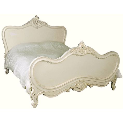 white french bed by out there interiors | notonthehighstreet.com French Style Bedside Tables, Luxury King Bed, Cream Bedroom Furniture, Cream Bedroom, Carved Beds, French Style Bed, Bed Crown, Single Size Bed, French Bed