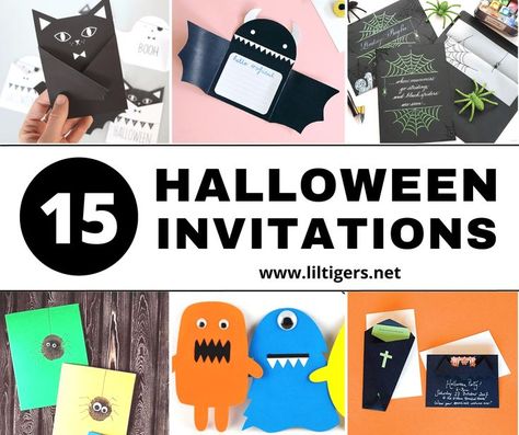 15 DIY Halloween Party Invitations Diy Halloween Invitations, Bat Monster, Party Invitation Ideas, Easy Diy Fall Crafts, Fall Mason Jar Crafts, Halloween Invites, Printable Halloween Invitations, Diy Halloween Party, Spooky Halloween Crafts