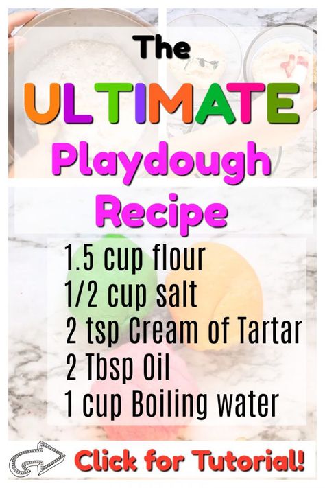 The Ultimate Playdough Recipe - How Wee Learn Diy Play Doh, Best Playdough Recipe, Cooked Playdough, Playdough Recipe, Homemade Playdough, Quick Crafts, Fun For Kids, Kids Learning Activities, Toddler Crafts