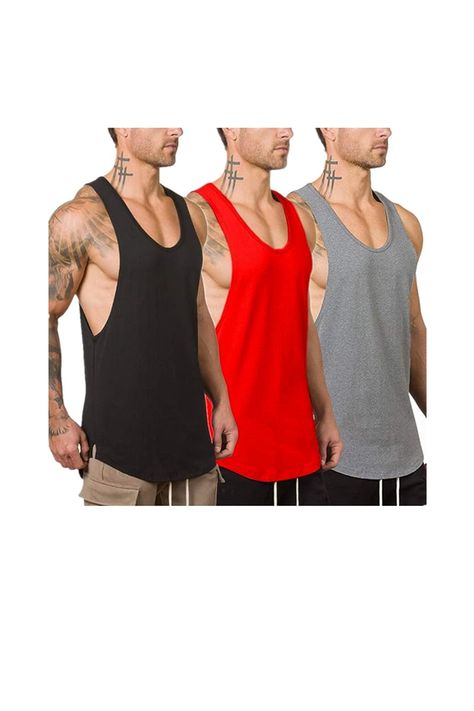 100% Cotton Pull On closure US Size, If You Want to Be Slim-Fitted, Please Choose The Standard Size; If You Want to Be A Little Loose, Please Choose A Size Up! Men's Bodybuilding Fitness Stringer Tank Top Sport Gym Sleeveless Vest STRETCH & FLEXIBLE FABRICATION - Fitted perfectly, next-to-skin without the squeeze, allows greater mobility when you doing exercise, running, training. #BOYZONE #MENSFASHION #GYM #FASHION Men Gym Vest, Men's Bodybuilding, Doing Exercise, Stringer Tank Top, Gym Vests, Exercise Running, Gym Fashion, Body Building Men, Bodybuilding Fitness