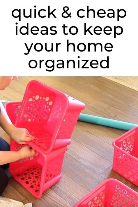 Keep your home organized on a budget with these storage hacks and tips using dollar store items. Quick storage ideas for your kitchen, bedroom and living room. #hometalk Diy Yarn Storage Ideas, Cheap Storage Ideas, Yarn Storage Ideas, Yarn Storage Solutions, T Shirt Storage, Storage Hacks Diy, Diy Space Saving, Storage Ideas Diy, Space Saving Hacks