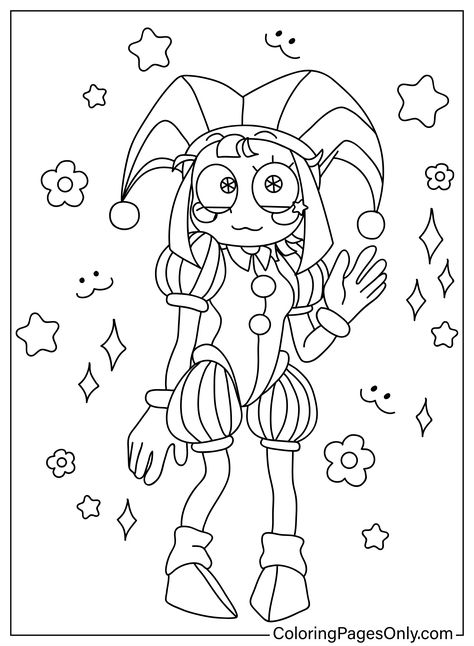 Jax Coloring Pages, Pomni Coloring Pages, Amazing Digital Circus Coloring Page, The Amazing Digital Circus Coloring Page, Digital Circus Coloring Page, Coloring Pages Horror, Circus Coloring Pages, Fathers Day Coloring Page, Space Coloring Pages