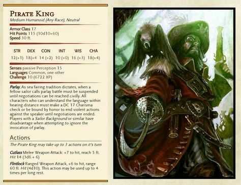 Here is even more D&D 5e homebrew. Have fun! - Imgur Homebrew 5e, Dnd Pirate, Monster Manual, Dnd Stats, Dnd Homebrew, Dungeon Master's Guide, Pirate Captain, Dnd Classes, Dnd Races