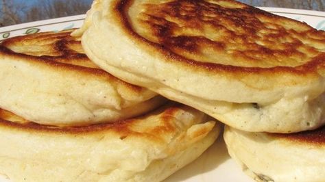 Separating the eggs and folding the whipped whites into the batter creates a fluffy pancake that will melt in your mouth. Canadian Pancakes Recipes, Canadian Traditions, Canadian Pancakes, Canadian Foods, Fluffy Pancakes Recipe, Pancakes Fluffy, Canadian Recipes, Canadian Dishes, Canadian Cuisine