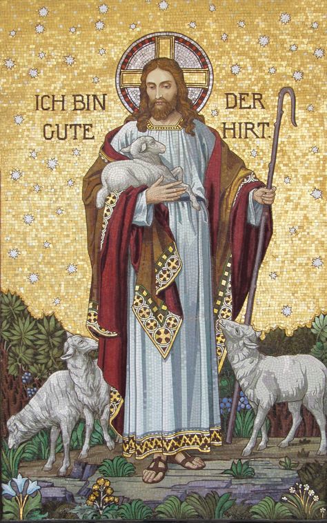 The sheep obey Jesus not because they’re stupid, not because they’ve been trained the right way, but because they know his voice. They trust him. Christ The Good Shepherd, Religious Pictures, Good Shepherd, Catholic Images, Christian Home Decor, Christ The King, Ayat Alkitab, Christian Home, Jesus Christ Images