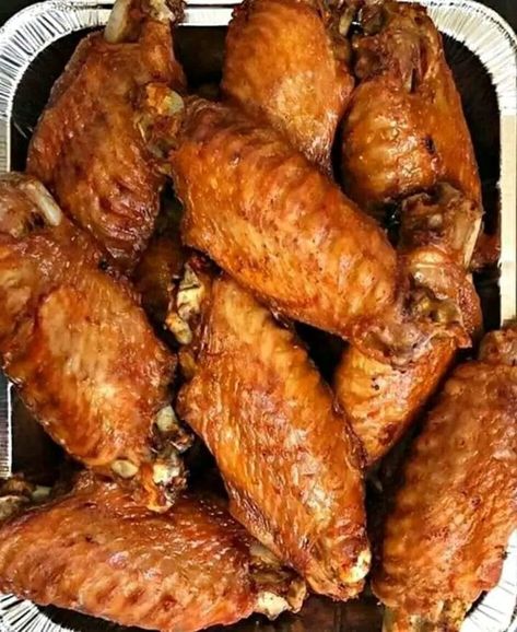 Smoked Turkey Wings (It's Worth Trying Something Different!) - Simply Meat Smoking Mutton Rice, Swallow Food, Smoked Turkey Wings, Barbecue Sides, Barbecue Side Dishes, Pork Skewers, Bbq Turkey, Smoked Chicken Wings, Bacon Wrapped Pork