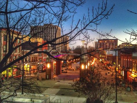 Winter view of Market Square... Knoxville, Tn.... Market Square Knoxville Tn, Winter View, Market Square, Knoxville Tennessee, I Love Ny, Knoxville Tn, City View, School Stuff, Great Places