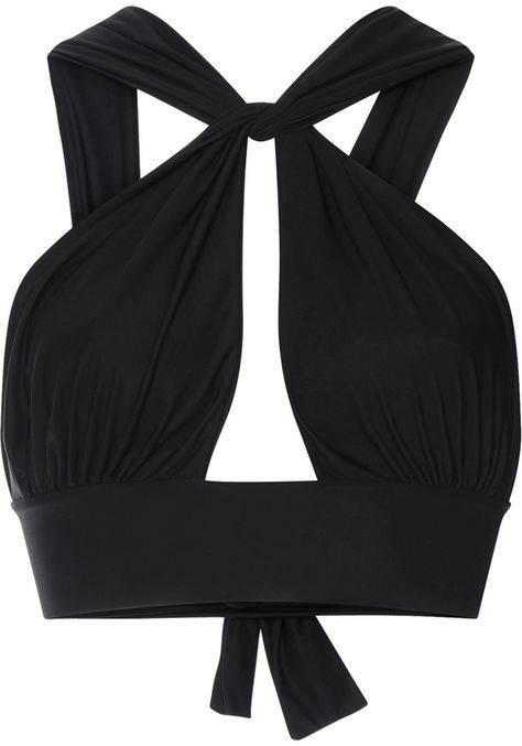 Lenny Black Cross Neck Bikini Top Lenny Niemeyer, Black Homecoming Dress, Cross Neck, Black Cross, Looks Chic, Sport Bh, Edgy Outfits, Beach Wear, Dream Clothes