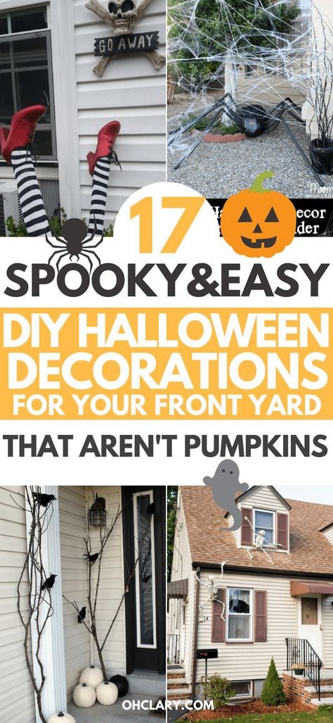 The Best DIY Halloween decorations for outdoor and yard to turn your porch into a haunted house. How to make graveyards, spider webs, chicken wire ghosts and other awesome and scary. These are so easy to make even kids can do them. #halloween #halloweendecorations Halloween Outdoor Decorations Diy, Diy Zombie Decorations, Wire Ghosts, Zombie Decorations, Dollar Store Halloween Decorations, Halloween Decoration Ideas, Halloween Diy Outdoor, Easy Diy Halloween Decorations, Halloween Front Porch Decor