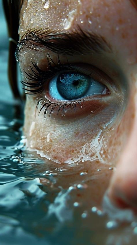 The Words, Blue Eyes, Eyelashes, Close Up, Water, Blue