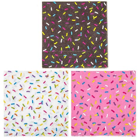 Donut worry, be happy! Make your party extra sweet with our Small Donut Sprinkles Napkins. These adorable napkins feature a square shape with pink, white, and brown frosting and sprinkles. These decorative and functional pieces will add the perfect finishing touch to your party! Donut Classroom, Baby Sprinkle Theme, Donut Sprinkle, Donut Decor, Sprinkle Birthday, Sweet Treats Party, Sprinkles Birthday Party, Donut Worry Be Happy