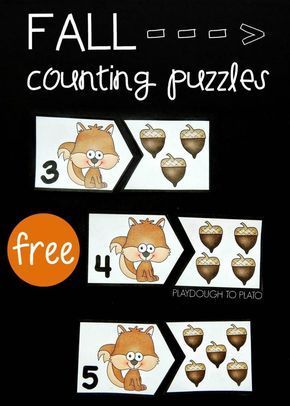 Pumpkin Counting Mats, Fall Prek Centers, Fall Number Activities, Preschool Activities Fall, Fall Math Activities, Playdough To Plato, Fall Centers, Counting Puzzles, Preschool Fall