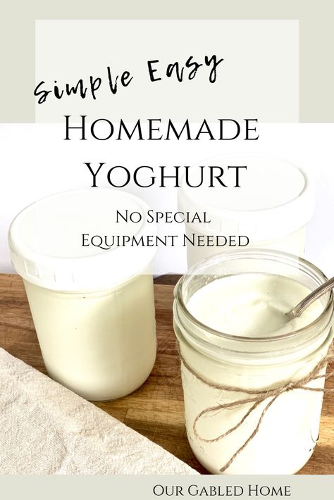 How to Easily Make Yogurt at Home - Our Gabled Home, Homemade Yogurt Recipes, Cheese Recipes Homemade, Diy Yogurt, Making Yogurt, Yogurt Recipe, Yogurt Maker, Homemade Yogurt, Yogurt Recipes