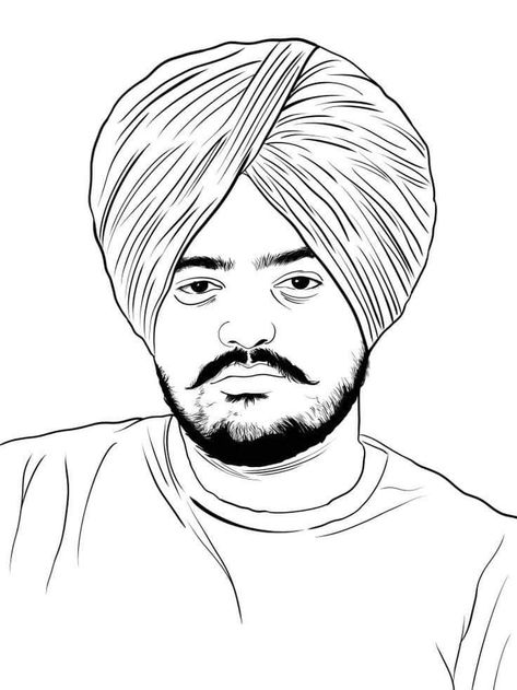 Sidhu Art, Sidhu Moose Wala Art, Punjabi Tattoo, Potrait Tattoo, Halftone Art, Bottle Art Projects, Ancient Persian Art, Pencil Sketches Easy, Autocad Tutorial