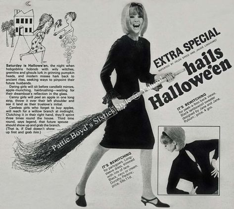 From a Hallowe'en many moons ago,,,, - Official Pattie Boyd 60s Halloween, 60s Love, Ginger Baker, Beatles Girl, Pattie Boyd, Woman Magazine, Halloween Party Dress, Something In The Way, Willow Branches