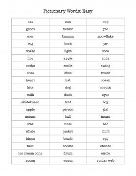 Pictionary Words.pdf - ELT Buzz Teaching Resources Pictonary Ideas Words, Pictionary Words List Printables Adults, Pictionary Ideas For Kids, Pictionary Words List Printables Funny, Pictionary Words List Printables, Pictionary Ideas For Adults, Pictonary Ideas, Pictionary Word List, Games To Play Inside