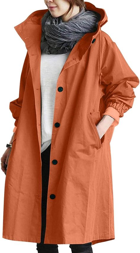 Jackets for Women UK Casual Long Trench Windproof Coat with Pocket Plus Size Hooded Lapel Collar Windbreaker Jacket Casual Loose Fit Spring Autumn Coat Outwear : Amazon.co.uk: Fashion Work Basics, Working Office, Autumn Coat, Long Rain Coat, Black Rain, School Holiday, Overalls Pants, Green Scarf, Winter Outerwear