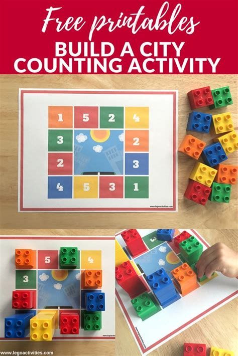 Lego Printables, Lego Math, Lego Education, Counting Activity, Lego Activities, Prek Math, Creative Curriculum, Counting Activities, Activity For Kids