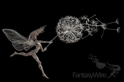 Wire Fairies, Robin Wight, Chicken Wire Sculpture, Fantasy Wire, Wire Fairy, Wire Art Sculpture, Fairies Dancing, Art Wire, Wire Sculpture