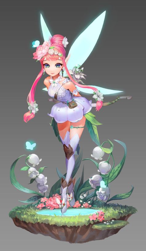 Monster Girl Encyclopedia, On An Airplane, Fairies Dancing, Spring Fairy, Female Character Concept, On The Plane, Fantasy Creatures Art, Anime Fairy, Personal Space