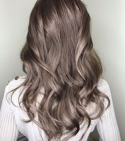 Welcome to the light side. We're stunned by this charcoal inspired opal ash brown balayage created by the amazing Darya. Light Rice Ash Hair Color, Mink Hair Color, Ashy Brown Formula, Ash Brown Hair Color Formula, Ash Brown Hair Toner Formula, Greige Hair Color Formula, Ash Brown Balayage Formula, Ash Grey On Indian Skin, Ash Brown Formula Wella