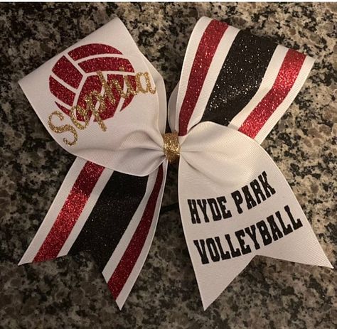 Volleyball Captain, Volleyball Hair Bows, Captain Ideas, Volleyball Bows, Softball Bow, Volleyball Tournament, Custom Cheer Bows, Custom Volleyball, Glitter Cheer Bow