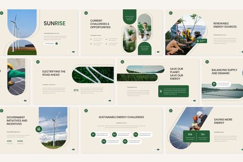 Sustainable Energy Presentation Template Energy Presentation Design, Energy Presentation, Ad Template, Template Presentation, Sustainable Energy, Renewable Energy, Design Tips, Presentation Template, Presentation Design