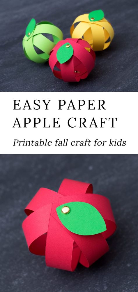 Apple Crafts For School Age, Crafts For 3rd Graders Fall, September Classroom Crafts, September Crafts For Kindergarteners, September Theme Crafts For Kids, Apple Crafts Preschool Toddlers, Crafts For Kids September, Apple Construction Paper Craft, Crafts For September For Seniors